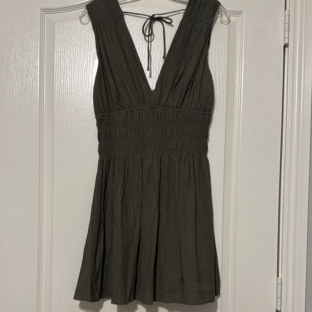 Abercrombie & Fitch Dark Green Halter Dress